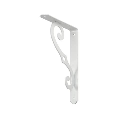 white metal 8 shelf bracket and track|white decorative shelf brackets.